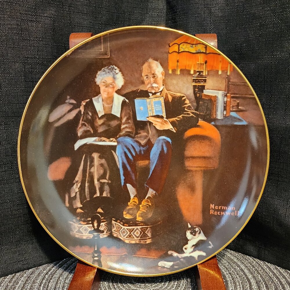 Evening's Ease - Norman Rockwell Collectors' Plate VTG